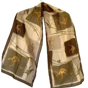 Kangaroo  scarf, EUC, 53” x 11 1/2”.